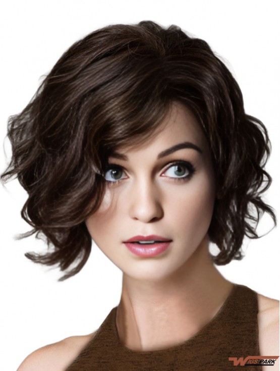 Black Bob Wig With Remy Real Chin Length 100% Hand Tied