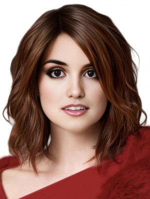 Bob Style Wigs Remy Real Curly Style Auburn Color Bobs Cut