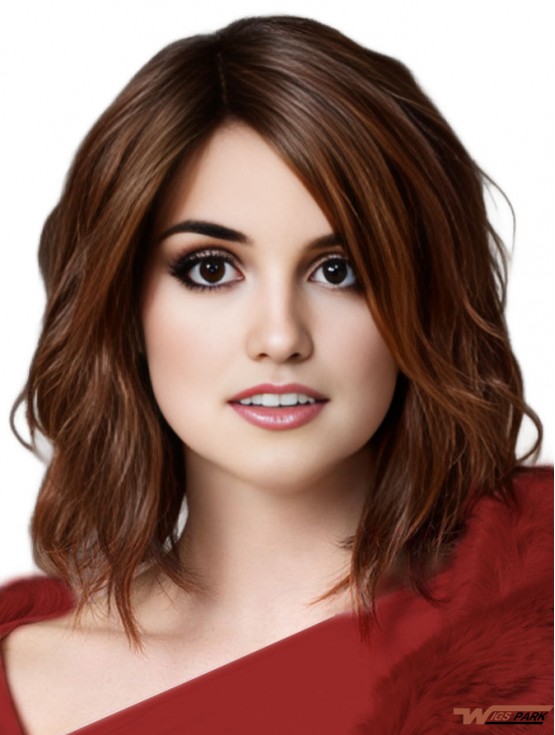Bob Style Wigs Remy Real Curly Style Auburn Color Bobs Cut