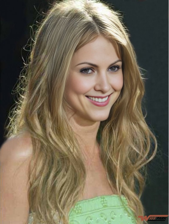  Wigs Remy Real Lace Front Blonde Color Long Length