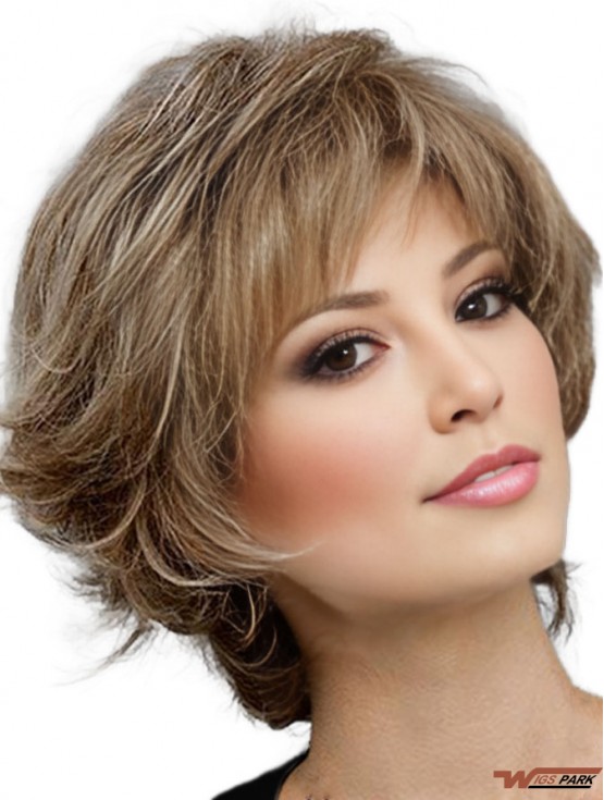 Curly Real Hair 100% Hand Tied Chin Length Layered Cut