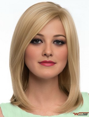 Real Hair Wigs For Women With Bangs Capless Shoulder Length