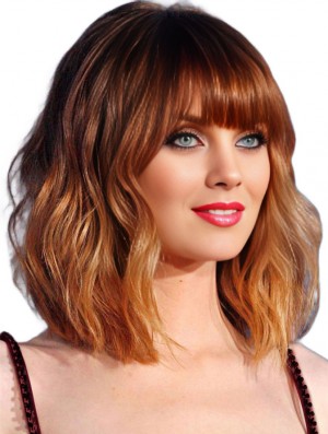 Cropped Wavy 100% Hand Tied Virgin European Real Hair  Wig