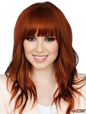 100 Percent Real Hair Lace Front Wigs With Bangs Full Lace Wavy Style
