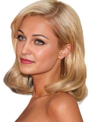Paris Hilton Celebrity Wigs Remy Real Shoulder Length Wavy Style
