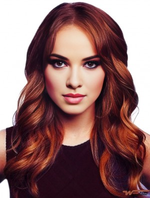100% Real Hair Jennifer Lawrence Wigs With Capless Wavy Style Long Length
