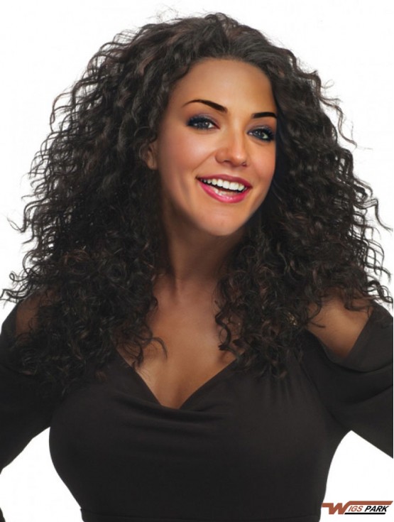 Brazilian Remy Hair Brown Long High Quality 3/4 Wigs