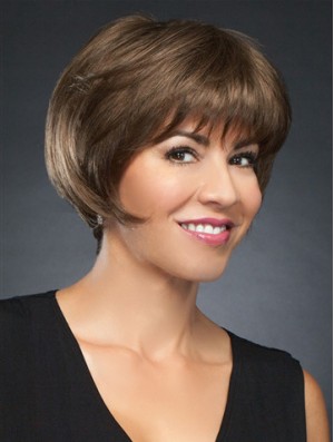 6 inch Cropped Incredible Brown Straight Bob Wigs