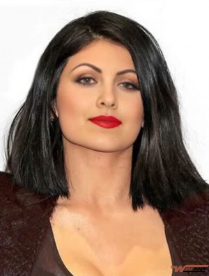 Popular 14 inch Shoulder Length Straight Bobs Full Lace Kylie Jenner Wigs